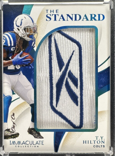 2020 Panini Immaculate Collector T.Y. Hilton Reebok Logo 1/1 No. SJ44 Colts