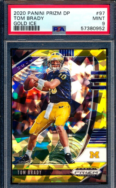 2020 Panini Prizm Tom Brandy Gold Cracked Ice Wolverines SSP #6/7