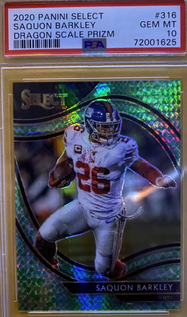 2020 Panini Select Saquon Barkley Field Level Dragon Scale Prizm #/67