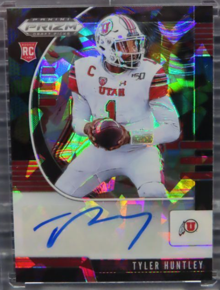 2020 Prizm Draft Picks Tyler Huntley Black Ice Prizm Rookie Auto