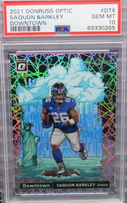 2021 Donruss Optic Saquon Barkley Downtown Holo SSP Case Hit