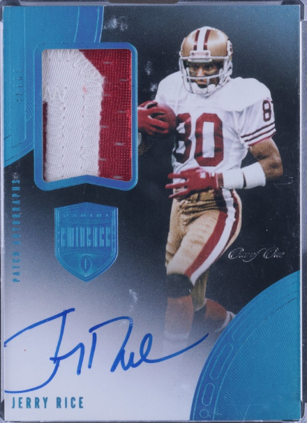 2021 Panini Eminence Platinum Jerry Rice PATCH AUTO 1/1 #PA-JR MBA AUTH