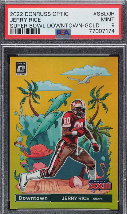 2022 Donruss Optic Super Bowl Downtown Gold Jerry Rice 10/10