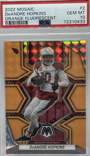 2022 Mosaic Orange Fluorescent Prizm DeAndre Hopkins /25