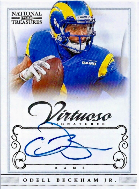 2022 National Treasures Odell Beckham Jr. Virtuoso Auto/Autograph #3/25 Rams 1/1