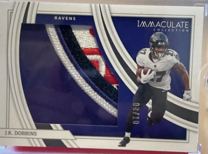 2022 Panini Immaculate Collection #IL-JKD J.K. Dobbins Sick Patch