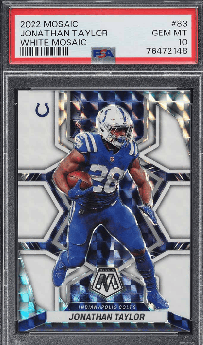 2022 Panini Mosaic White Jonathan Taylor /25 #83