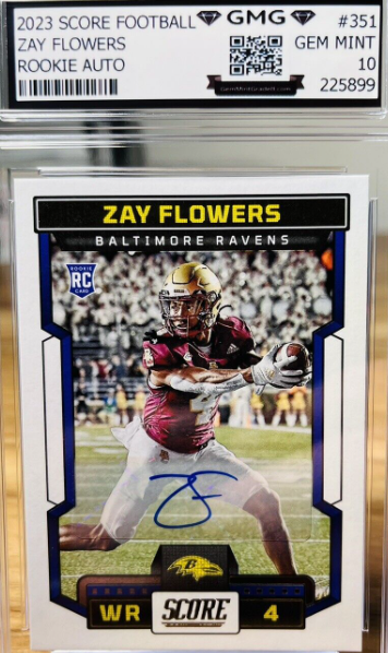 2023 Score Zay Flowers Rookie Auto #351