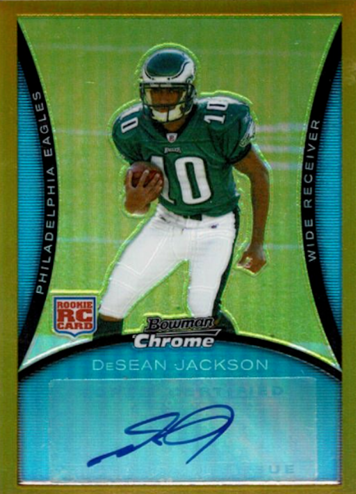 DeSean Jackson 2008 Bowman Chrome Gold Topps Auto Rookie #BC93