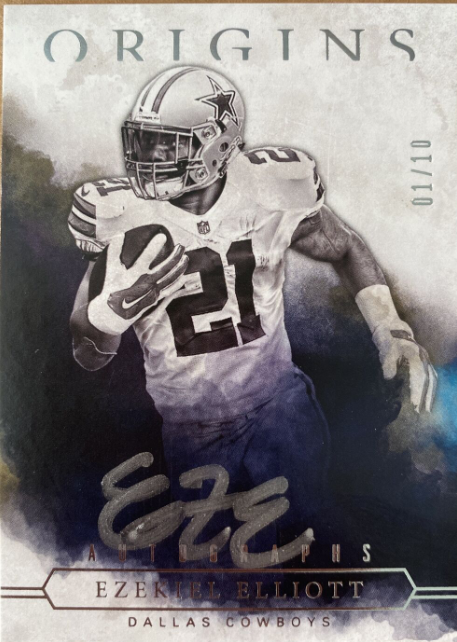 Ezekiel Elliott 2016 Panini Origins Rookie Auto Silver Ink #01/10 Autograph