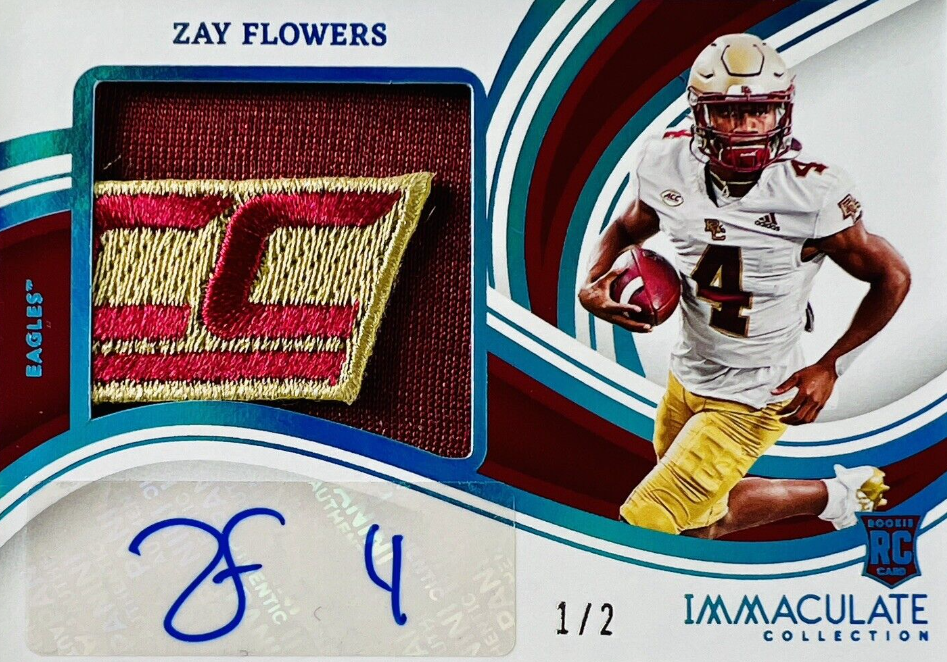 Zay Flowers 2023 Immaculate Collegiate RPA Rookie Patch Auto