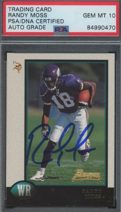 1998 Bowman #182 Randy Moss Autograph RC Rookie