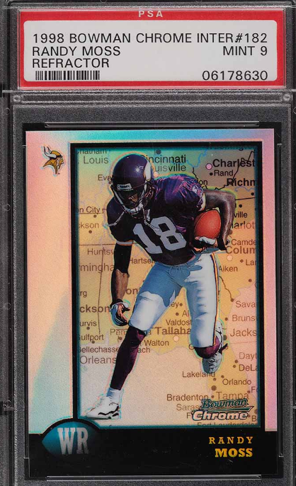 1998 Bowman Chrome Interstate Refractor Randy Moss