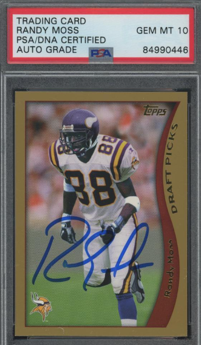 1998 Topps #352 Randy Moss RC Rookie Autograph