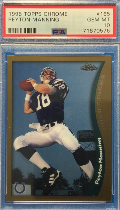 1998 Topps Chrome #165 Peyton Manning Indianapolis Colts RC Rookie 