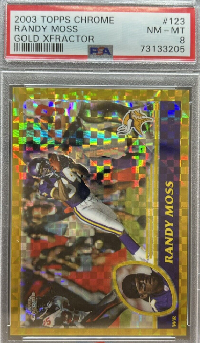 2003 Topps Chrome GOLD X-Fractor Randy Moss