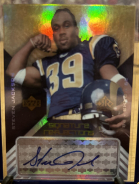 2004 Upper Deck Signature Reflections Steven Jackson Rookie Auto Rams