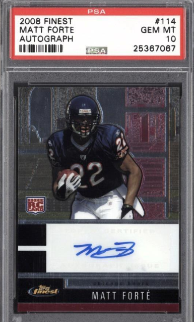 2008 Finest Autographs Matt Forte PR ROOKIE AUTO RC