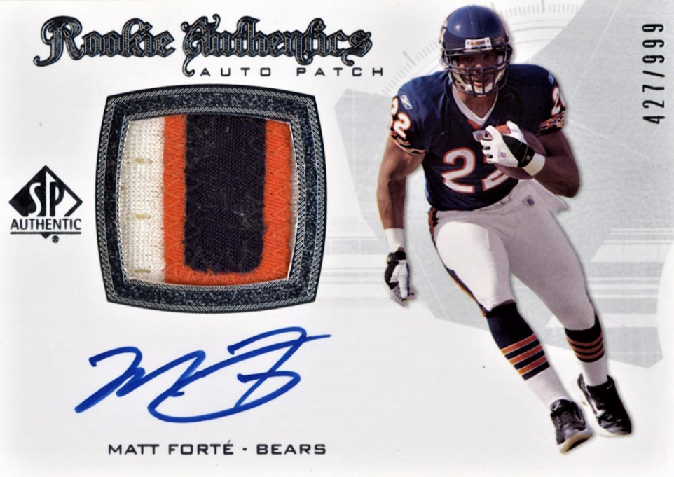 2008 SP Authentic Matt Forte Patch Auto RC Rookie