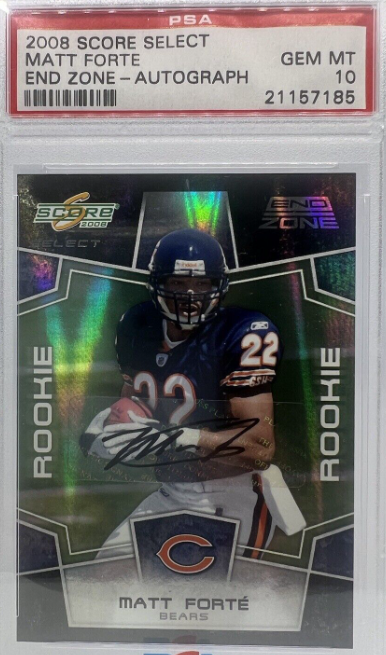 2008 Score Select Matt Forte End Zone Auto