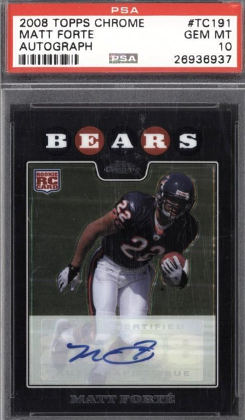 2008 Topps Chrome Rookie Autographs Matt Forte RC AUTO