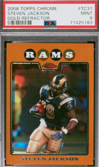 2008 Topps Chrome Steven Jackson #TC31 Gold Refractor