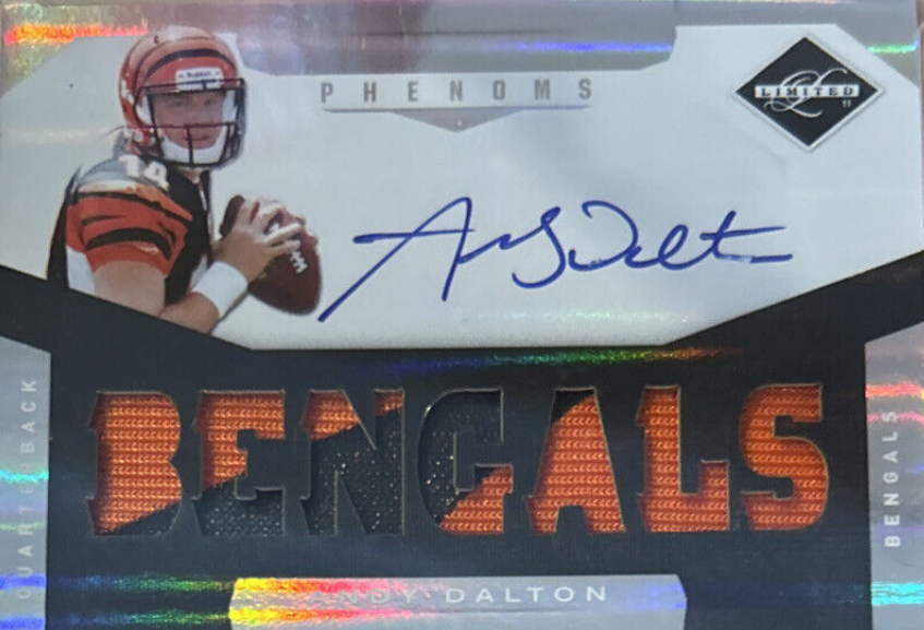 2011 Panini Limited Material Phenoms Andy Dalton Rookie Patch Auto