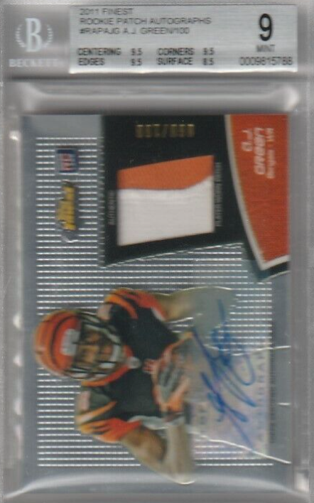 2011 Topps Finest Football A.J. Green RPA ROOKIE CARD