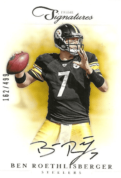 2012 Ben Roethlisberger Prime Signatures On Card Auto