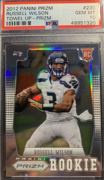 2012 Panini Prizm Silver Towel Up #230 Russell Wilson RC