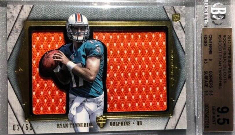 2012 Topps Supreme Ryan Tannehill RC Jersey Patch