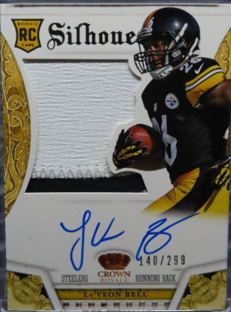 2013 Crown Royale Le'Veon Bell Rookie Silhouettes Prime Patch Auto RC