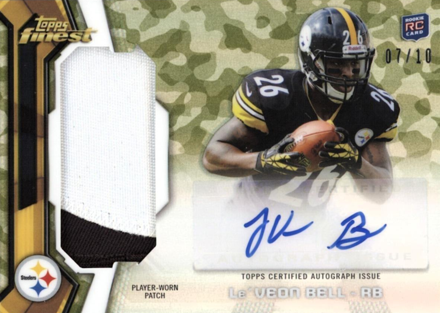 2013 Finest Camo Refractors #RAPLB Le'Veon Bell RC ROOKIE PATCH AUTO RPA 07/10