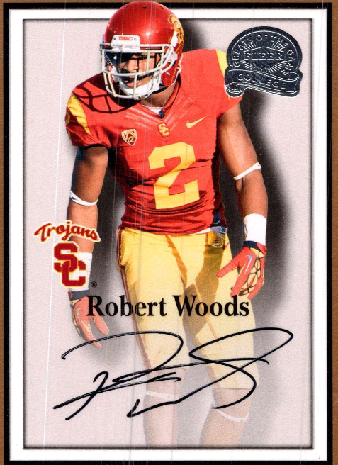 2013 Fleer Retro Robert Woods USC Fleer Greats of the Game Autographs