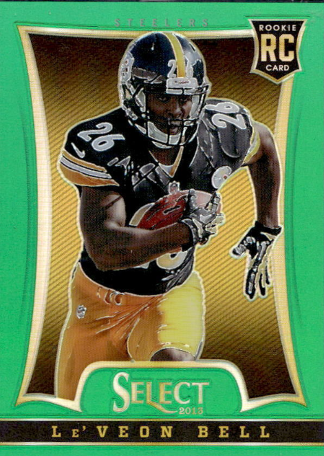 2013 Select Le'Veon Bell MIS Green Prizm Rookie RC