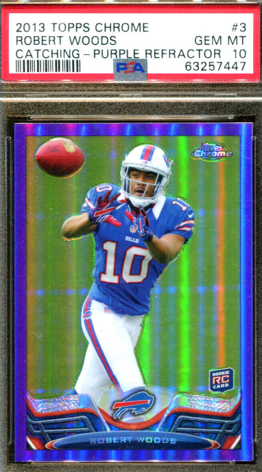 2013 Topps Chrome Purple Refractor Robert Woods RC