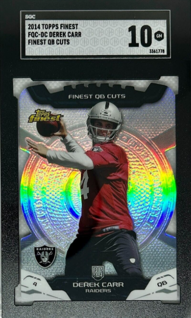 2014 Derek Carr Topps Finest Die-Cut QB Cuts RC