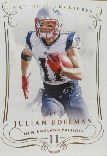 2014 National Treasures Century Gold Julian Edelman Patriots More Listd