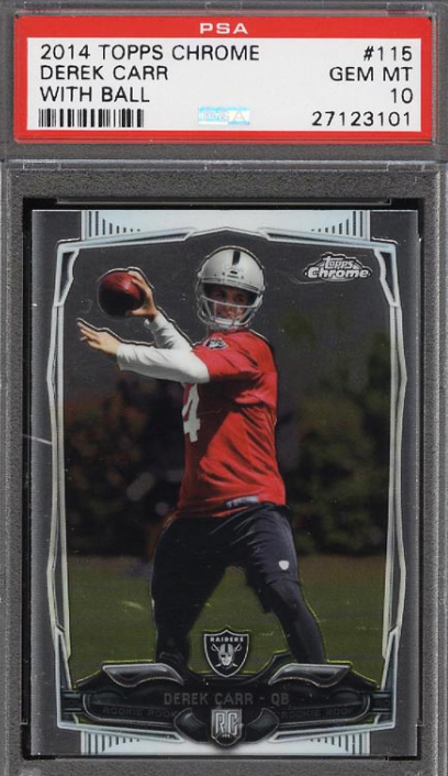 2014 Topps Chrome With Ball Derek Carr ROOKIE RC 