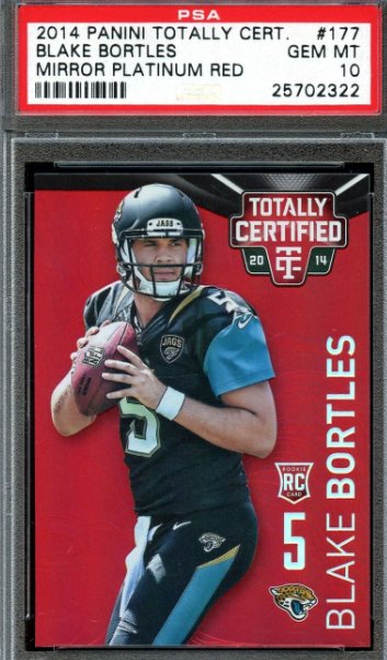 2014 Totally Certified Mirror Platinum Red #177 Blake Bortles