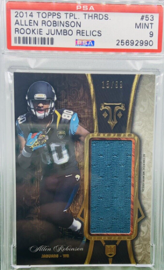 2014 Triple Threads ALLEN ROBINSON Rookie JAGS JERSEY #15/99