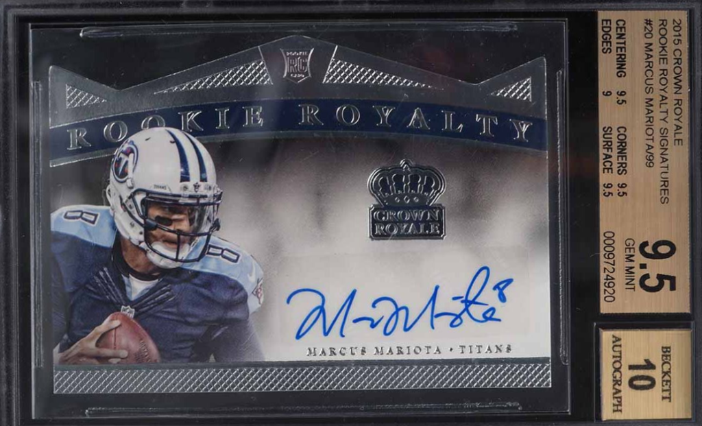 2015 Crown Royale Royalty Marcus Mariota ROOKIE AUTO