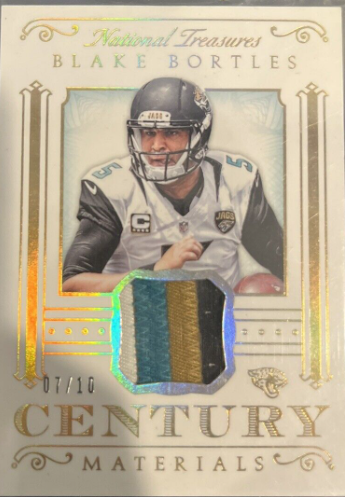 2015 Panini National Treasures Blake Bortles Century Materials Patch /10