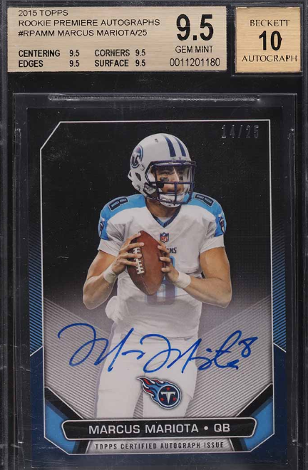 2015 Topps Premiere Marcus Mariota ROOKIE AUTO