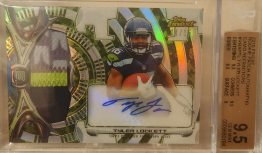 2015 Tyler Lockett Topps Finest Camo Refractor Rookie Auto