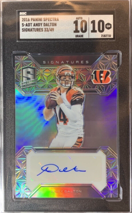 2016 Andy Dalton Panini Spectra Signatures Autograph