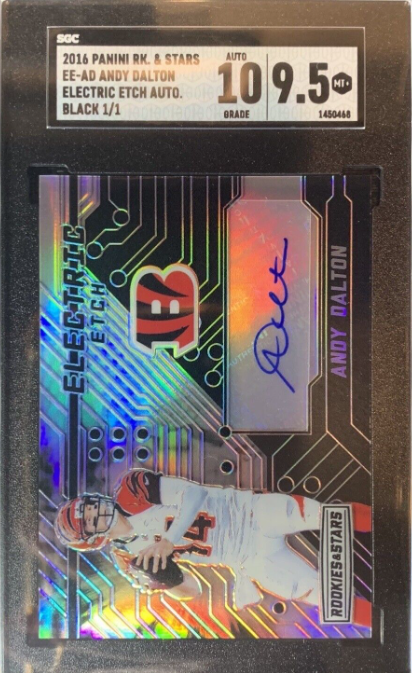 2016 Andy Dalton Rookies & Stars Electric Etch Black One