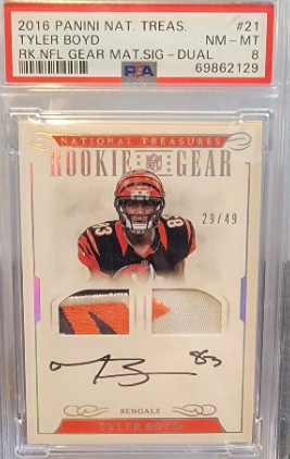 2016 National Treasures Tyler Boyd RPA Signature SP NFL Gear