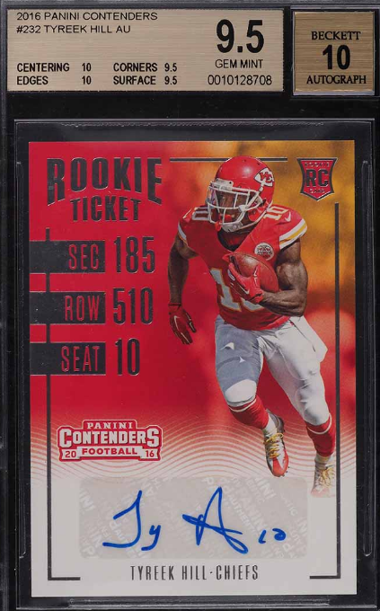 2016 Panini Contenders Tyreek Hill ROOKIE AUTO