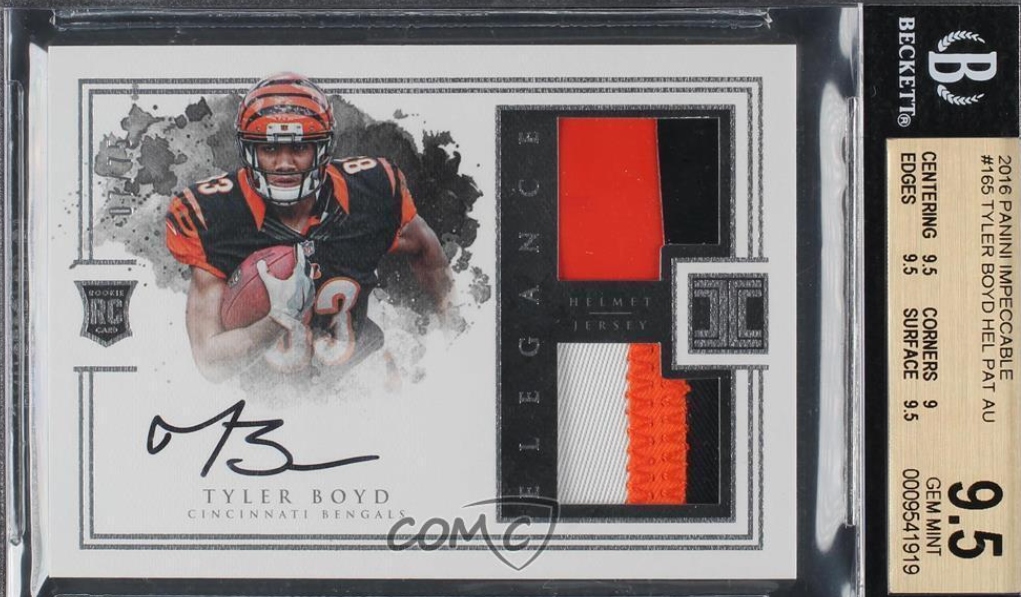 2016 Panini Impeccable Relics 7/75 Tyler Boyd